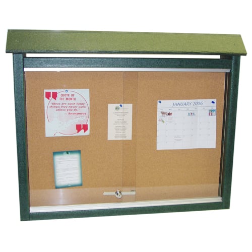 Medium One-Sided Message Center w/ No Post - Green