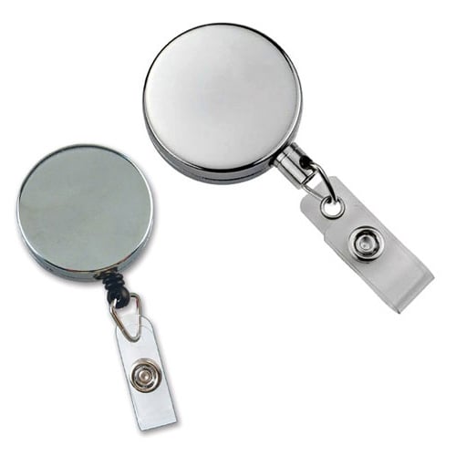 Metal Badge Reel with Nylon Cord - 25pk