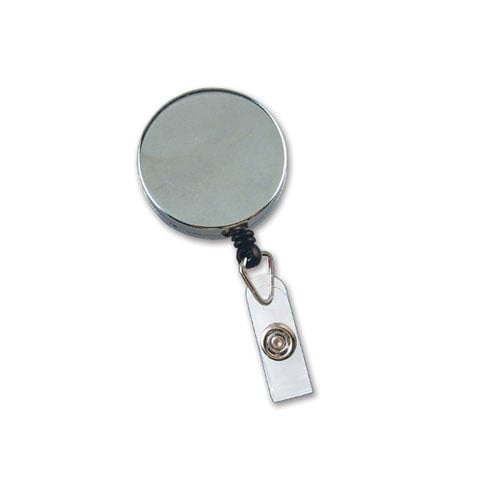 Metal Badge Reel with Nylon Cord - 25pk