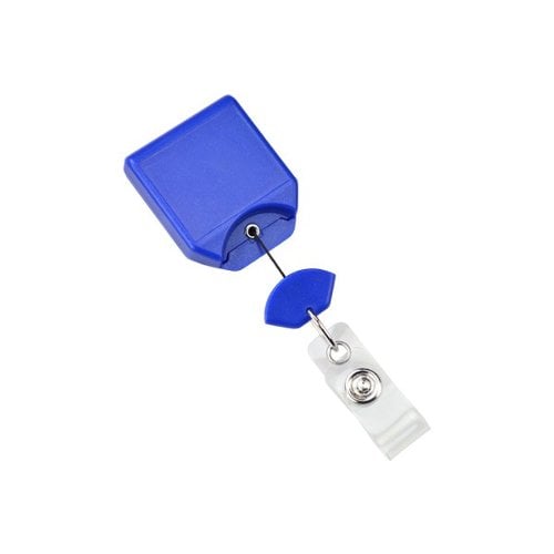 Metallic Blue B-REEL No-Twist Badge Reel With Swivel Belt Clip - 25pk