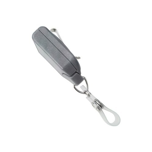Metallic Gray B-REEL No-Twist Badge Reel With Swivel Belt Clip - 25pk