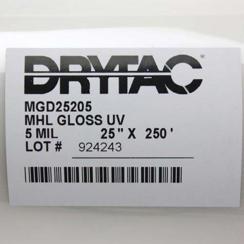25" x 250' 5mil MHL Gloss Low Temp Thermal Laminating Film (High Gloss, 3"Core) - 1 Roll