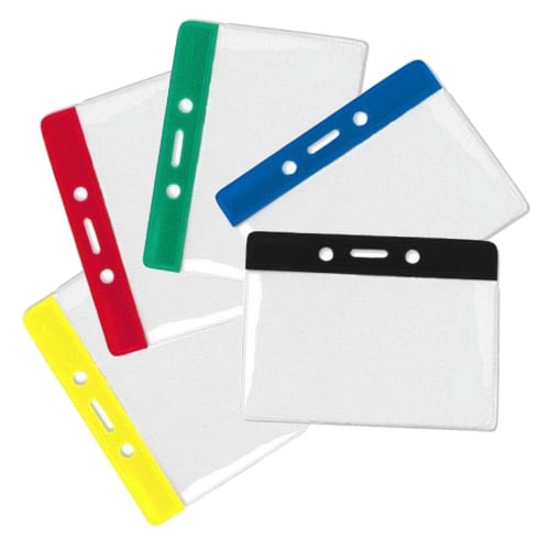 Military Size Horizontal Color-Bar Badge Holders - 100pk
