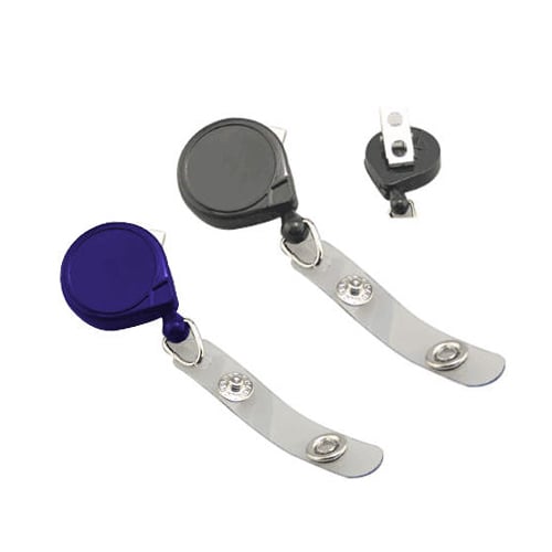 Mini-Bak Badge Reel with Strap and Swivel Clip - 25pk