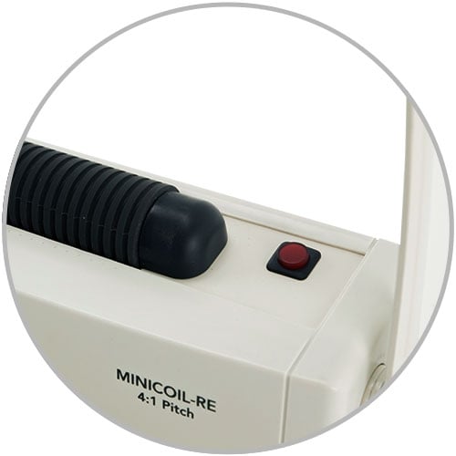 NO STOCK - MINICOIL Manual Coil Punch with Electric Inserter - Round Hole - Refurbished