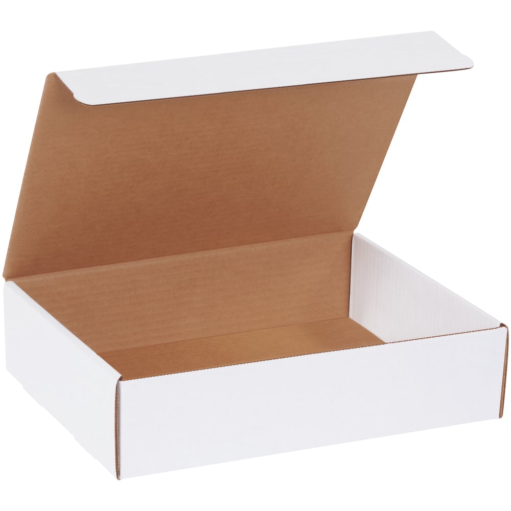 12 x 9 x 3" White Literature Mailer - 50pk