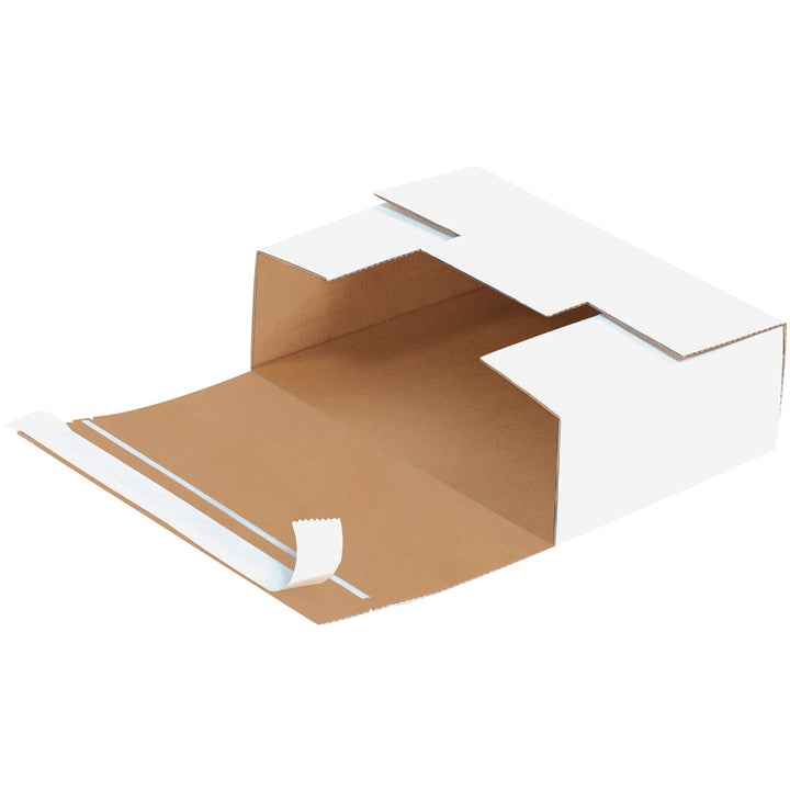 7-11/16" x 5-7/16" x 2-7/16" White Self-Seal Corrugated DVD Mailers - 200pk