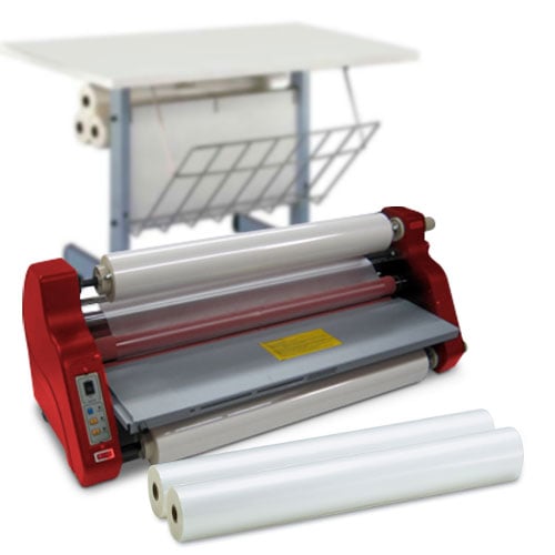 MY2700 27" Wide Roll Laminator Starter Kit with 2 Rolls of Film and Optional Work Station