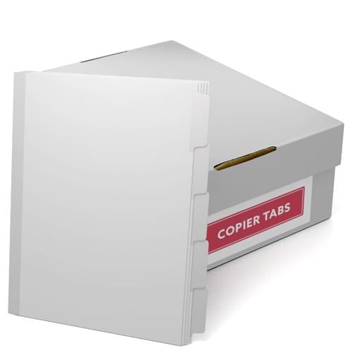 MyBinding Reinforced Binding Edge Straight Collated 1/9th Cut 110lb Mylar Coated Copier Tabs (3-Hole Punched) - 1 Carton