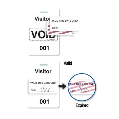 Reusable Plastic VOIDbadge - Visitor - 100pk