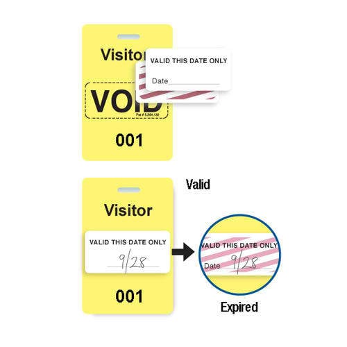 Reusable Plastic VOIDbadge - Visitor - 100pk