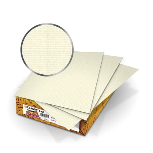 Natural White Classic Laid 80lb Covers