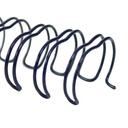 Navy 1/4" 3:1 Pitch Twin Loop Wire - 100pk