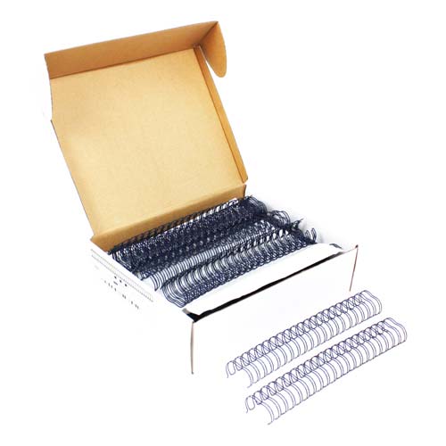 Navy 1" 2:1 Pitch Twin Loop Wire - 50pk