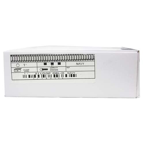 Navy 1" 2:1 Pitch Twin Loop Wire - 50pk