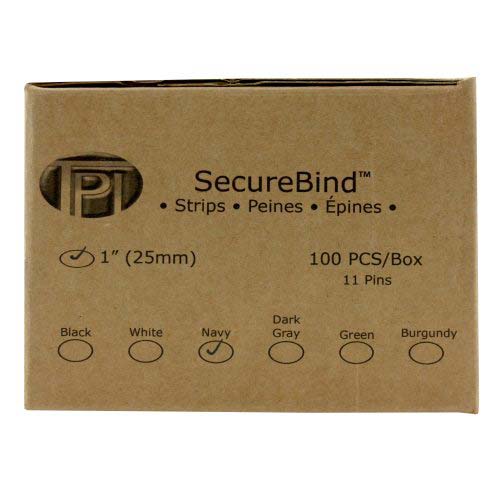 Navy 1" x 11" Velobind Compatible Hot Knife Binding Strips
