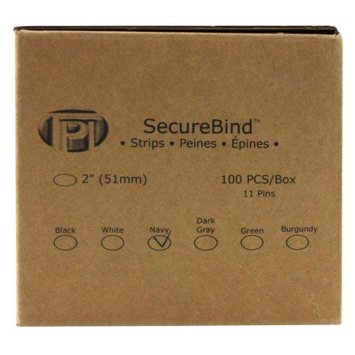 Navy 2" x 11" Velobind Compatible Hot Knife Binding Strips