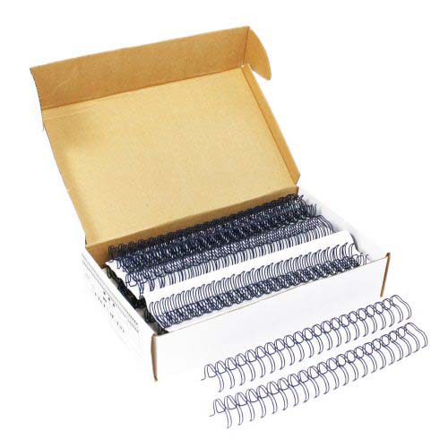 Navy 3/4" 2:1 Pitch Twin Loop Wire - 50pk