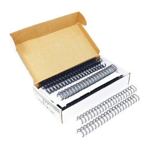 Navy 5/8" 2:1 Pitch Twin Loop Wire - 50pk