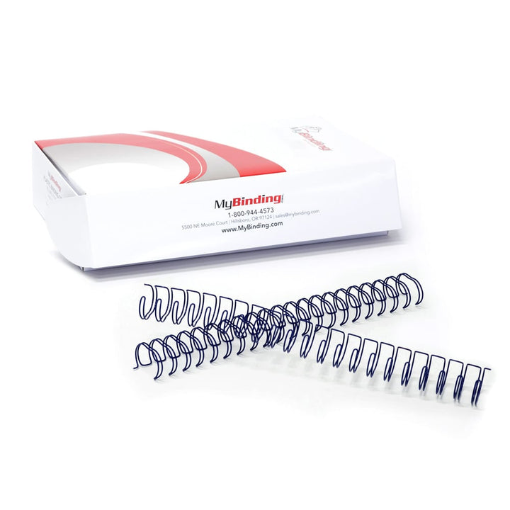 Navy 5/8" 2:1 Pitch Twin Loop Wire - 50pk