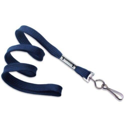 Navy Blue Flat Braid Lanyard with NPS Swivel Hook - 100pk