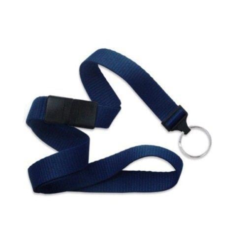 Navy Microweave Break-Away Lanyard with NPS Split Ring - 100pk