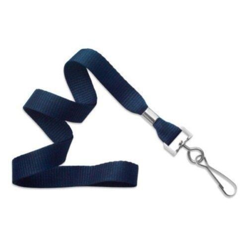 Navy Microweave Lanyard with NPS Swivel Hook  - 100pk
