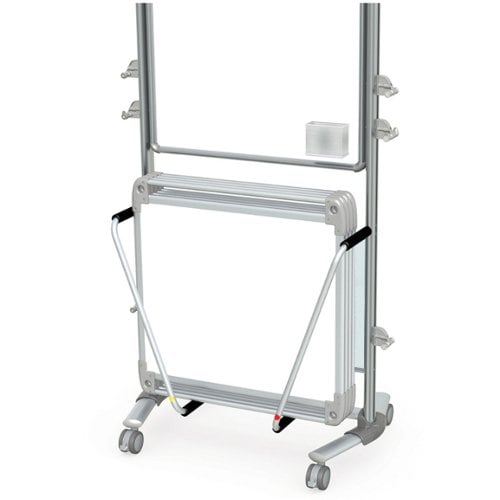 Nexus Easel Plus 76 1/8" x 32 5/8" Double-Sided Mobile Magnetic Porcelain Whiteboard - Frosted Panel