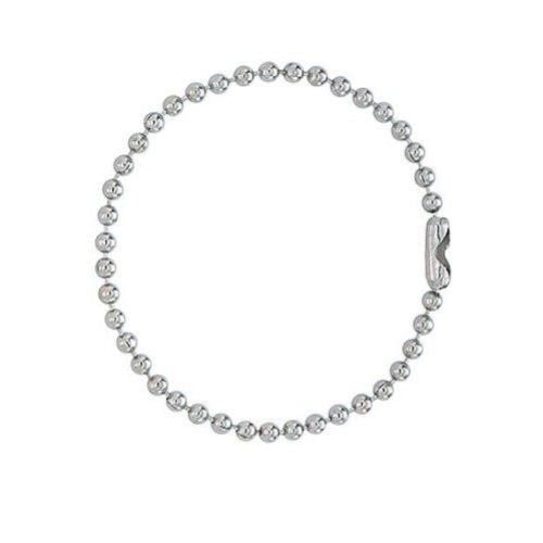 Nickel-Plated 5" No. 3 Beaded Luggage Chains - 1000pk