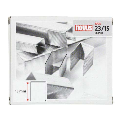 Novus 23-15 Super Premium Heavy Duty Staples - 1000pk