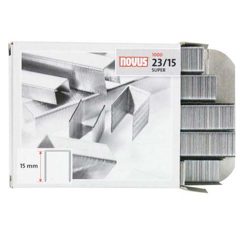 Novus 23-15 Super Premium Heavy Duty Staples - 1000pk
