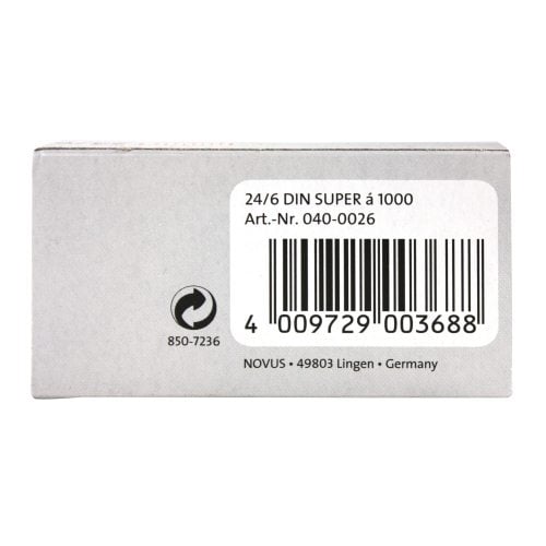 Novus 24-6 Super Premium Office Staples - 1000pk