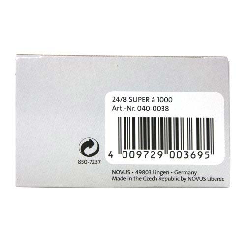 Novus 24-8 Super Premium Office Staples - 1000pk