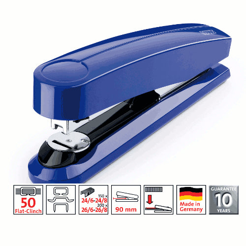 Novus B5FC Executive Flat Clinch Stapler - Blue