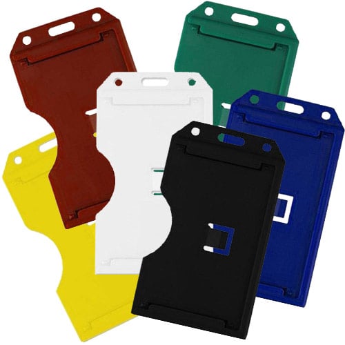Open Face 2-Sided Vertical Rigid Card Holders - 50pk