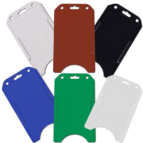 Open Face Vertical Rigid Badge Holders