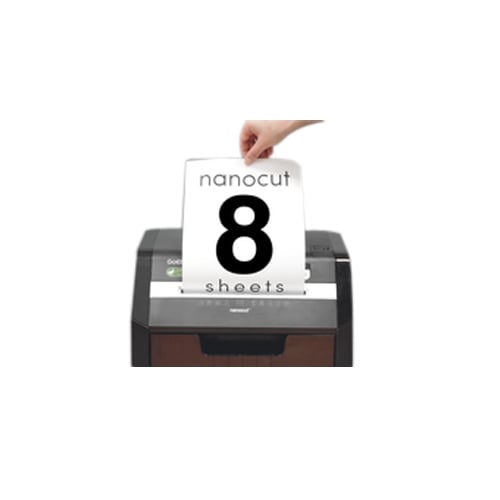 GoECOlife OPTIMUS SERIES 8-Sheet Level 7 Nanocut Shredder - GHC85P-BLK
