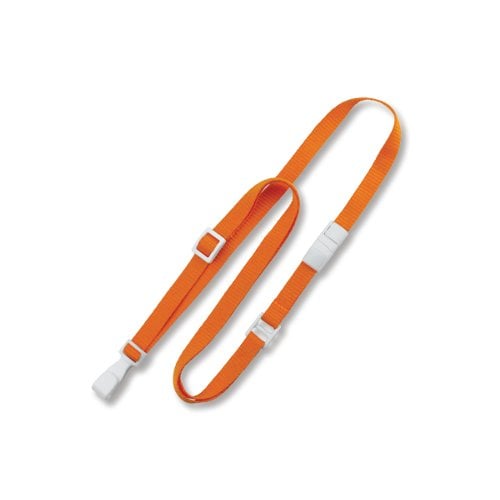 Orange Adjustable Lanyard with Wide No-Twist Plastic Hook - 100pk