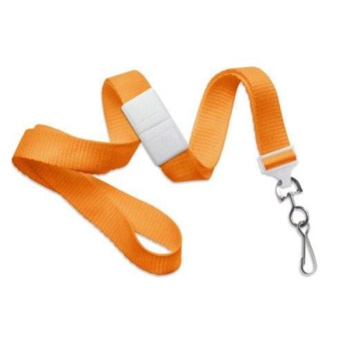 Orange Microweave Break-Away Lanyard with NPS Swivel Hook - 100pk