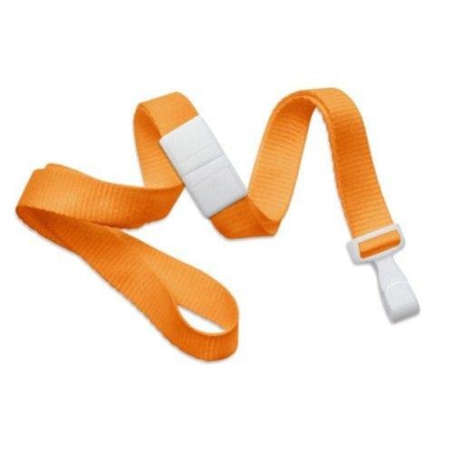 Orange Microweave Break-Away Lanyard with Wide Plastic Hook  - 100pk