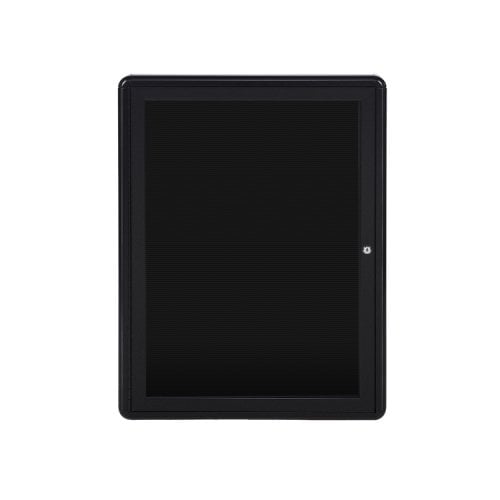 Ovation 34" x 24" Radius 1 Door Black Letterboard with Frame