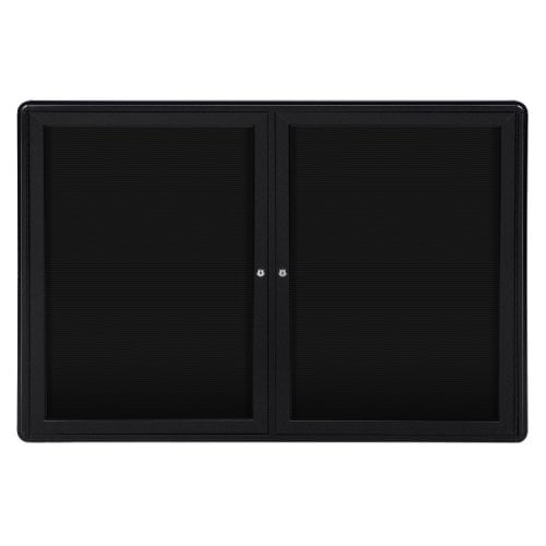 Ovation 34" x 47" Radius 2 Door Black Letterboard with Frame
