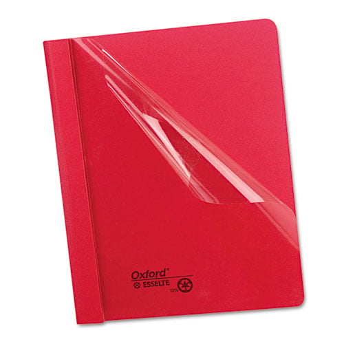 Oxford 1/2" Red Clear Front Standard Report Cover - 25pk