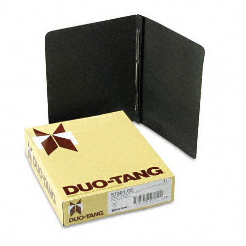 Oxford 2" Black Two-Hole Prong Report Cover - 25pk