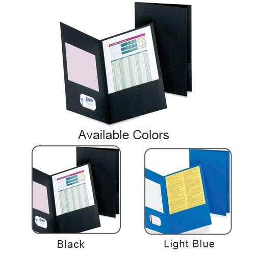 Oxford 8.5" x 14" Double Pocket Leatherine Portfolio
