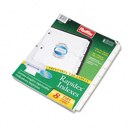 Oxford 8-tab White Custom Label Tab Dividers - 5pk