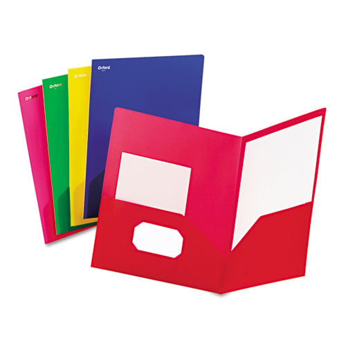 Oxford Assorted Fashion PolyPort Twin-Pocket Portfolio 25pk