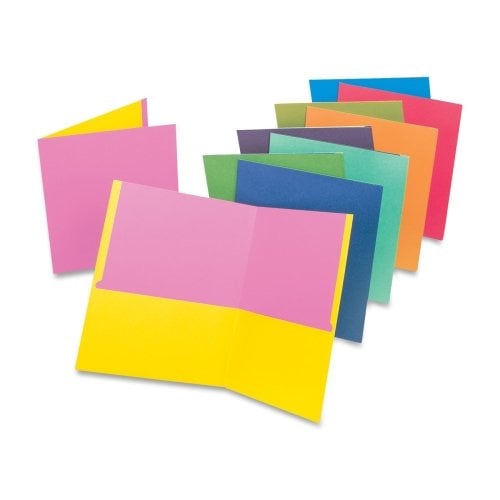 Oxford Assorted Twisted Twin Pocket Folders - 50pk