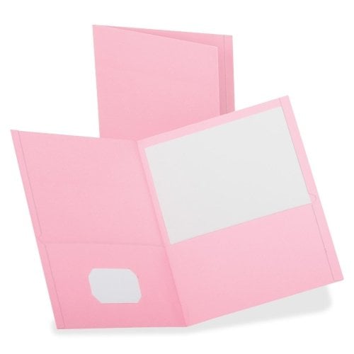 Oxford Breast Cancer Awareness Twin-Pocket Report Cover - 25pk