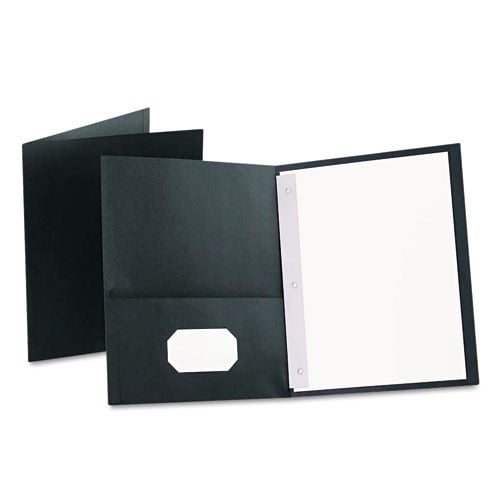 Oxford Dark Blue Twin-Pocket Tang Fasteners Portfolios 25pk